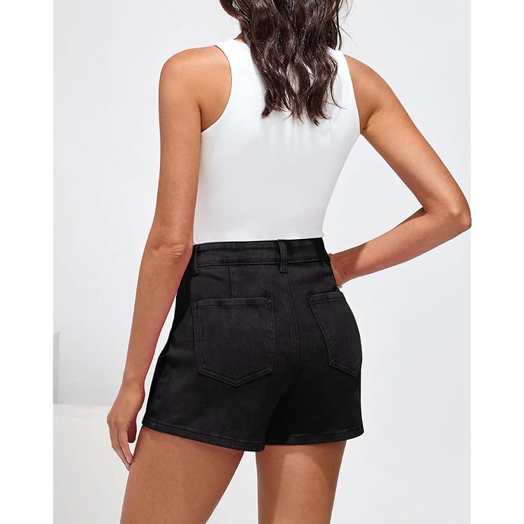 Denim Skorts for Woman Cargo Faux Wrap Jean Skort Skirts Stretchy High Waisted Skirt Shorts Country Concert Wear